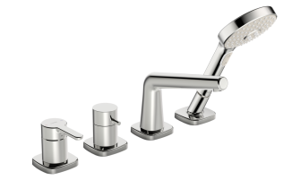 HANSADESIGNO Fertigmontageset Einhandmischer für alle 4-Loch-Einbausets