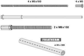 FRIABLOC Verl.-Set 50-180mm f.Urinal