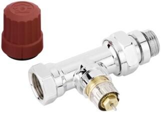 Danfoss Ventilgehäuse RA-NCX mit Voreinstellung Durchgang verchromt