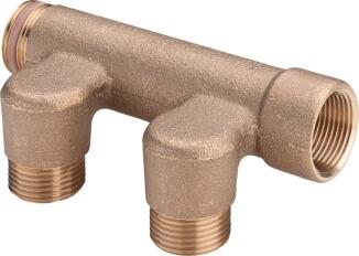 VIEGA Verteiler 3/4 , 2-fach, Rotguss