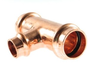 Kupfer Press T-Stück reduziert