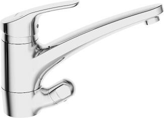 HANSAMIX Spültisch-Einhand-Einlochbatterie, DN 15 mit Geräte-Absperrventil