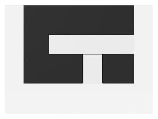 SANIT Betätigungsplatte LOS Grundplatte schwarz, Tastenpaar weiß