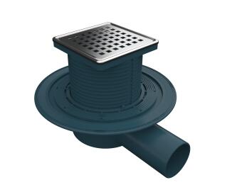 MERT Bodenablauf mit Edelstahlrost- und Rahmen Square  DU-150