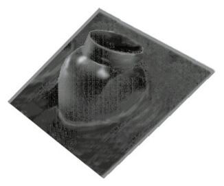 Wolf Dachplatte 500 x 500mm für Schrägdach mit 25° - 45° Neigung mit Adapter