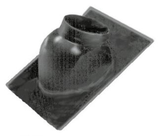 Wolf Dachplatte für Schrägdach mit 25° - 45° Neigung mit Adapter für Luft-/Abgasführung senkrecht