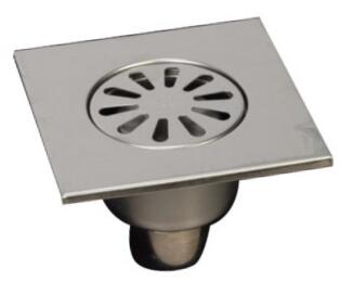 MERT Bodenablauf einteilig, komplett aus Edelstahl, 150x150 mm