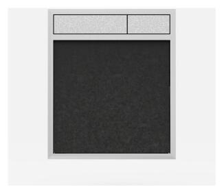 SANIT Betätigungsplatte LIS ohne Beleuchtung Grundplatte Granit schwarz Tastenpaar mattchrom