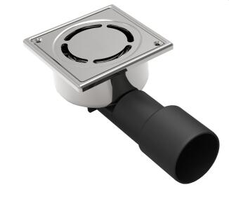 MERT Bodenablauf einteilig, komplett aus Edelstahl (304), 100x100 mm