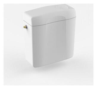 SANIT Spülkasten 961-2V, aufsitzend mit Eckventil 1/2 ,alpin-weiß