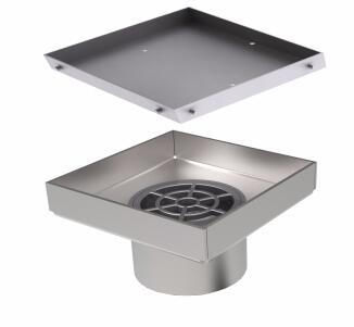 MERT Bodenablauf Design Quadrat Fliesen