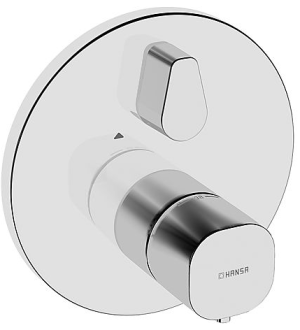 HANSALIVING Fertigmontageset mit Funktionseinheit Brause-Thermostat-Batterie, DN 15 (G 1/2) rund