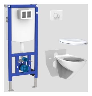 SANIT WC-Element INEO PLUS 1120/450 Komplett-Set