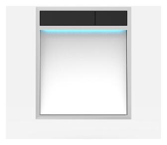 SANIT Betätigungsplatte LIS mit Beleuchtung Grundplatte Glas weiss Tastenpaar schwarz