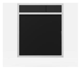 SANIT Betätigungsplatte LIS ohne Beleuchtung Grundplatte Glas schwarz Tastenpaar schwarz