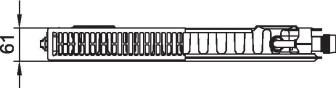 Kermi Ventilheizkörper therm-x2 Profil-V (FTV) Typ 11 Bauhöhe 600mm