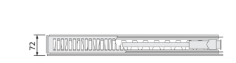 Purmo Ramo Ventil Compact Mittelanschluss Typ 21s, Bauhöhe:600mm
