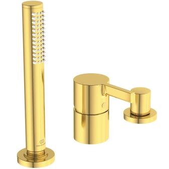 Ideal Standard Joy 3-Loch Wannenrandarmatur (ohne Auslauf) mit ausziehbarer Stabhandbrause und