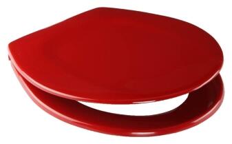 SANIT WC-Sitz 4002 abumed, Edelstahlscharnier, Sicherheitsverschraubung, rot