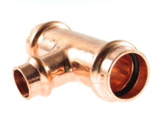 Kupfer Press T-Stück reduziert