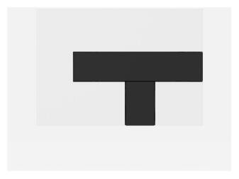 SANIT Betätigungsplatte LOS Grundplatte weiß, Tastenpaar schwarz