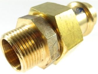 Kupfer Press Rohrverschraubung Aussengewinde flachdichtend