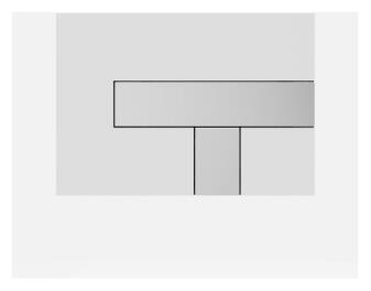 SANIT Betätigungsplatte LOS Grundplatte weiß, Tastenpaar Chrom Hochglanz