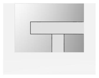 SANIT Betätigungsplatte LOS Grundplatte chrom hochglanz, Tastenpaar weiß