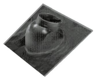 Wolf Dachplatte 500 x 500mm für Schrägdach mit 25° - 45° Neigung mit Adapter