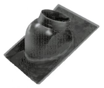 Wolf Dachplatte für Schrägdach mit 25° - 45° Neigung mit Adapter für Luft-/Abgasführung senkrecht