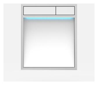 SANIT Betätigungsplatte LIS mit Beleuchtung Grundplatte Glas weiss Tastenpaar weiss