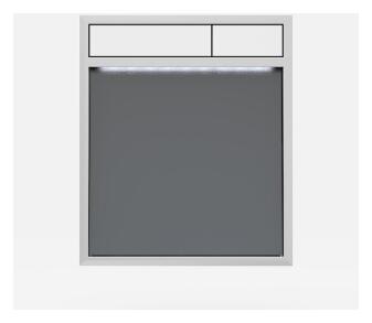SANIT Betätigungsplatte LIS mit Beleuchtung Grundplatte Glas anthrazit Tastenpaar weiss