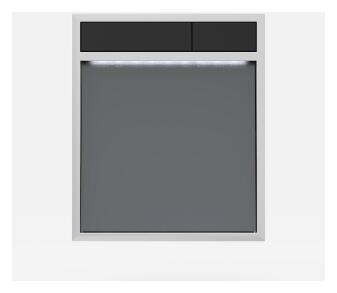 SANIT Betätigungsplatte LIS mit Beleuchtung Grundplatte Glas anthrazit Tastenpaar schwarz