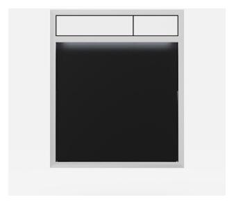 SANIT Betätigungsplatte LIS mit Beleuchtung Grundplatte Glas schwarz Tastenpaar weiss