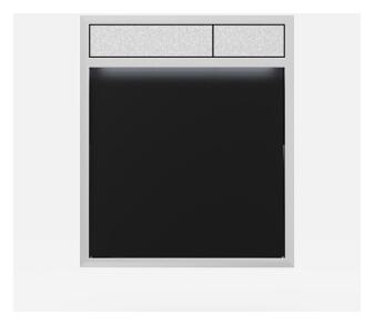 SANIT Betätigungsplatte LIS mit Beleuchtung Grundplatte Glas schwarz Tastenpaar mattchrom