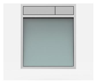 SANIT Betätigungsplatte LIS ohne Beleuchtung Grundplatte Glas silbergrau Tastenpaar mattchrom