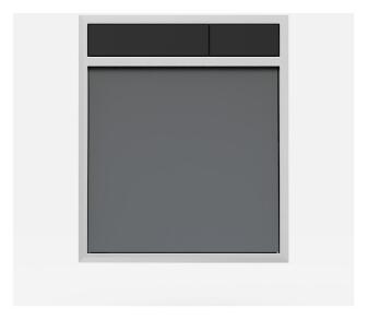 SANIT Betätigungsplatte LIS ohne Beleuchtung Grundplatte Glas anthrazit Tastenpaar schwarz