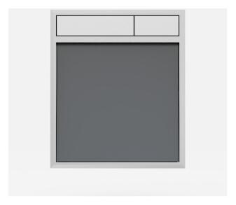 SANIT Betätigungsplatte LIS ohne Beleuchtung Grundplatte Glas anthrazit Tastenpaar mattchrom