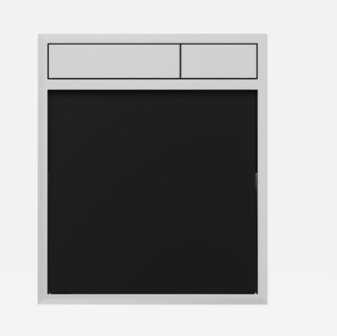 SANIT Betätigungsplatte LIS ohne Beleuchtung Grundplatte Glas schwarz Tastenpaar chrom