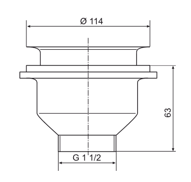SANIT Körbchenventil 3 1/2 verschließbar,1 1/2 x 114 x 63 mm