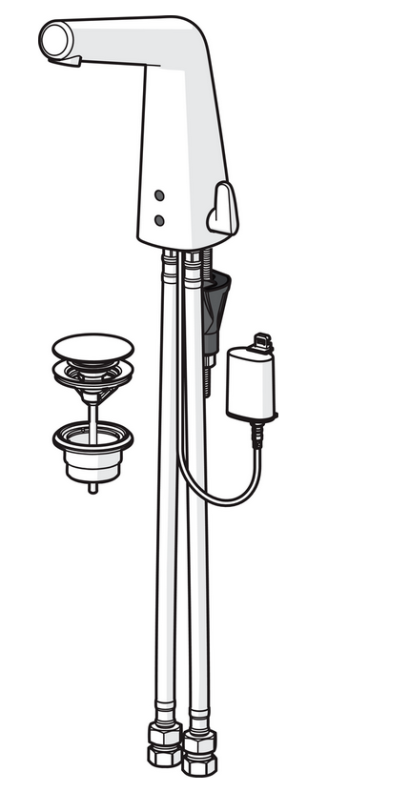 HANSADESIGNO Waschtisch-Elektronik-Batterie, DN 15 Batteriebetrieb 138mm