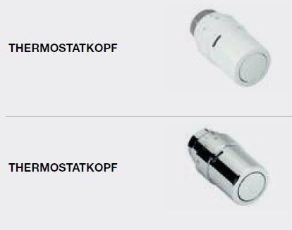 Optional wählbar: Thermostatkopf