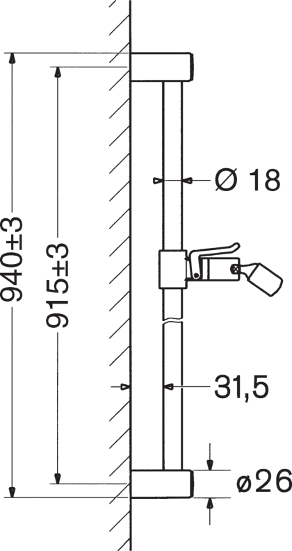 HANSA Brausestange HANSAJET0448
