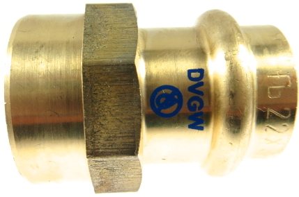 Kupfer Press Übergangsstück mit Innengewinde