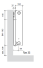 Purmo Plan Ventil Compact M Flex Mittelanschluss Typ 22, Bauhöhe:400mm