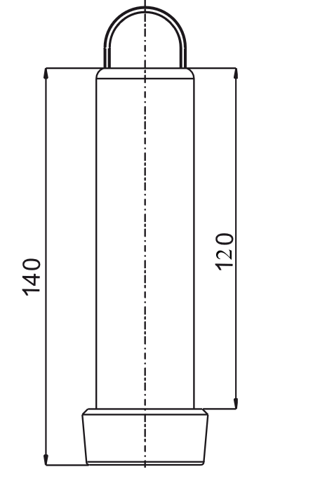 SANIT Standrohr G1 1/2 mit Bügel L:140 ÜH:120