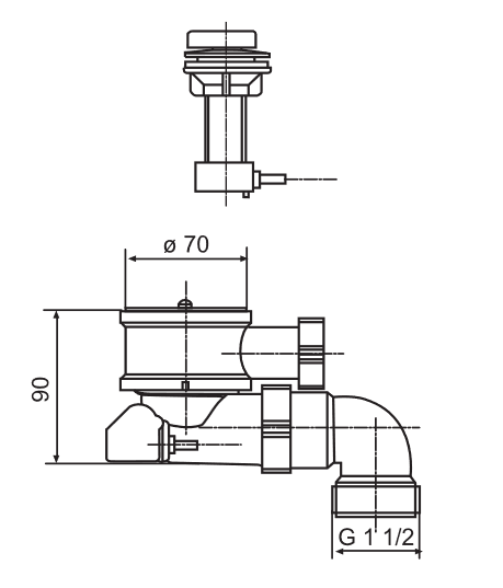 SANIT Körbchen-Ablaufgarnitur 1 1/2 ohne Überlauf