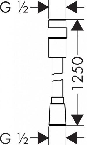 Hansgrohe Isiflex Brauseschlauch 1,25m mit Volumenkontrolle