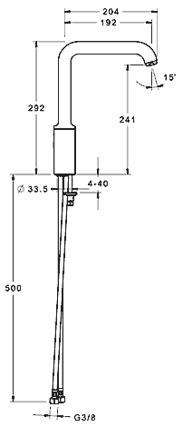 HANSAPRIMO Spültisch-Einhand-Einlochbatterie, DN 15 hoher Auslauf