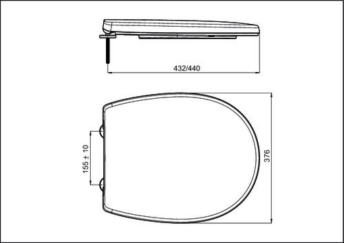 Sanit WC-Sitz 3000D mit Absenkautomatik